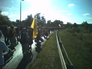 Wychodzimy z Torunia (tuż za wiaduktem kolejowym)